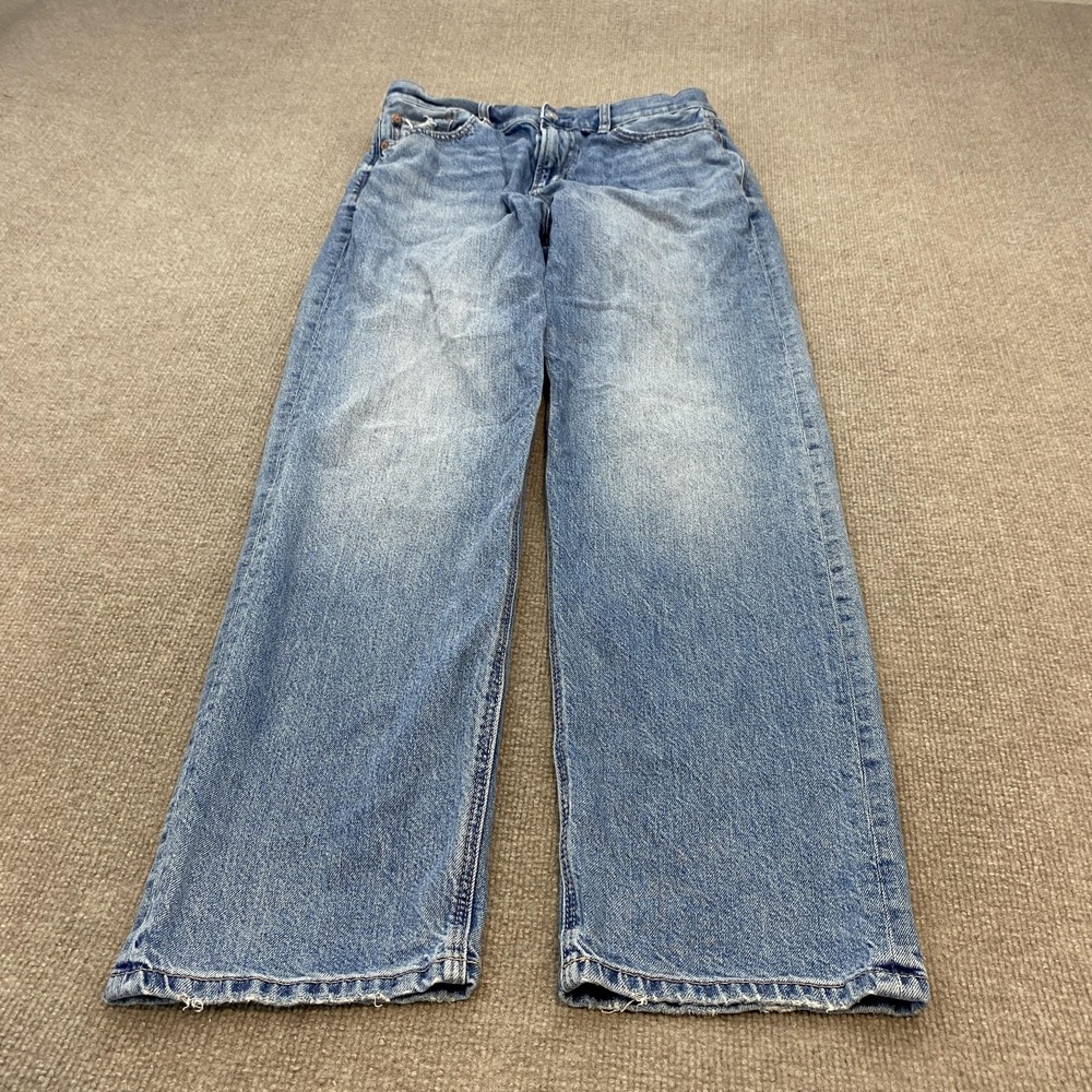 American Eagle Outfitters AE Ex-Boyfriend Jeans Womens 4 Blue Med Wash High Rise